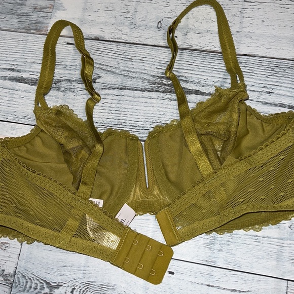 Auden Unlined Balconette Underwire Bra Olive Green - Picture 7 of 14